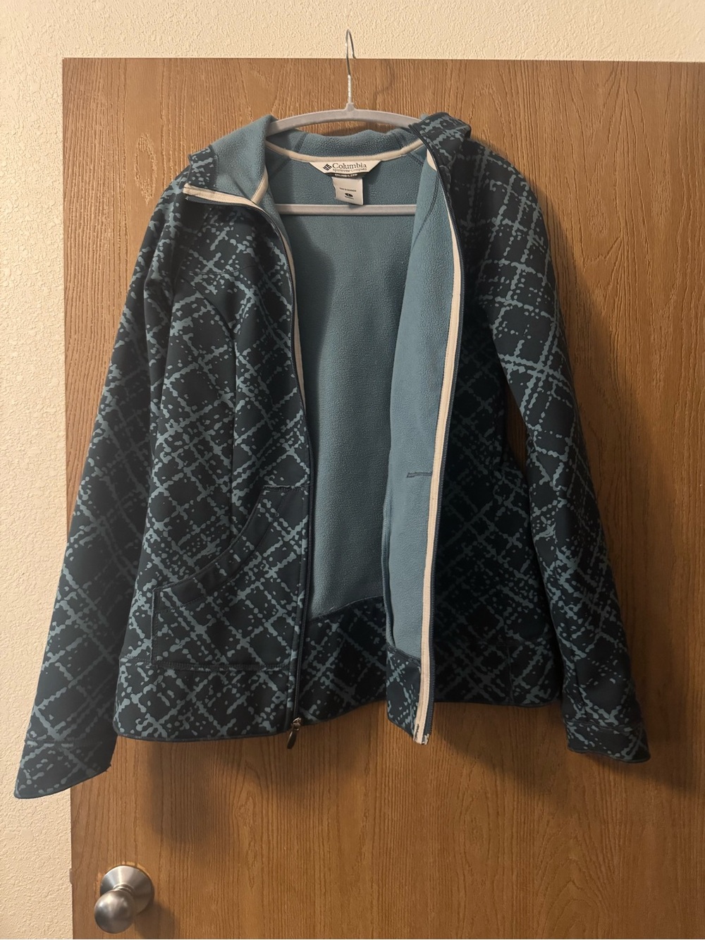 Columbia Blue Patterned Hooded Jacket - Picture 3 of 3
